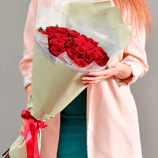 Букет из красных роз "Влюбленный"
