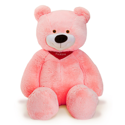 Рожевий плюшевий ведмедик 150 см.