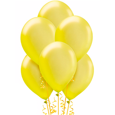 Жовті гелієві кульки