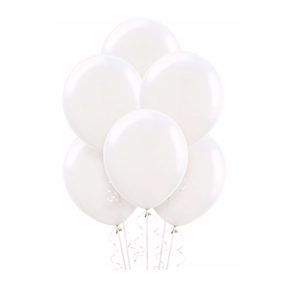 Білі гелієві кульки